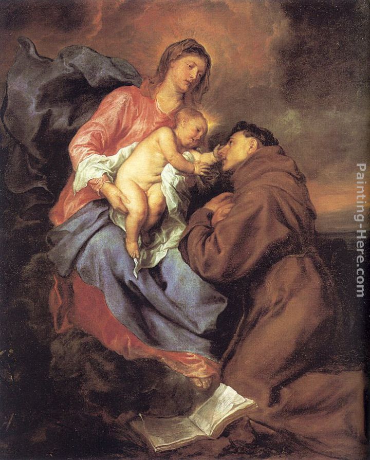 The Vision of St Anthony painting - Sir Antony van Dyck The Vision of St Anthony art painting